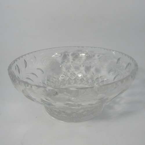 Bowls & Dishes Vintage cut glass salad bowl very small chips on rim